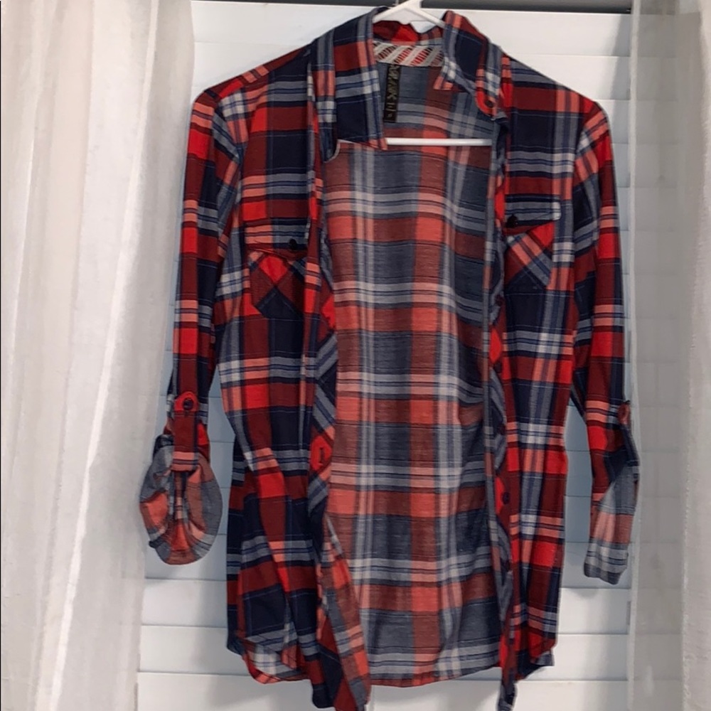 Plaid button down